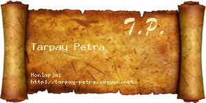 Tarpay Petra névjegykártya